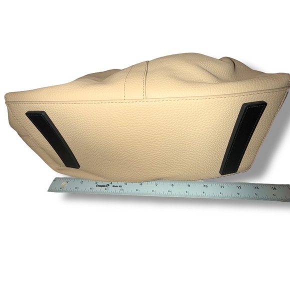 NWT ALL SAINTS Small Allington Tote with Interior Pouch - Tan/Black Handles - Picture 7 of 16